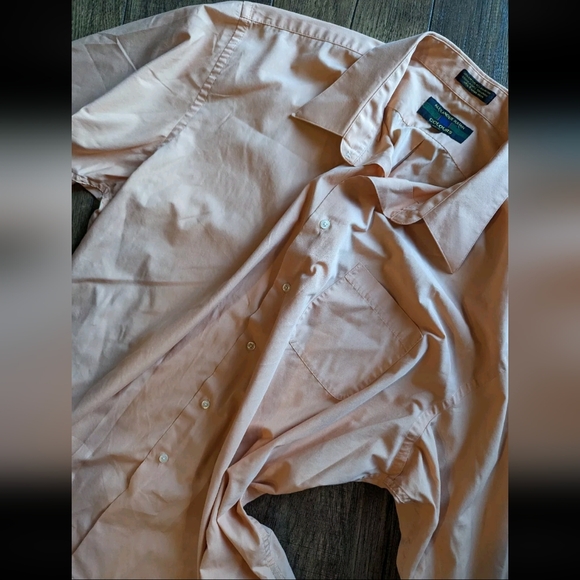 90s Vintage Colours By Alexander Julian Long Sleeve Button Down Shirt Peach 🍑 L - Picture 11 of 16